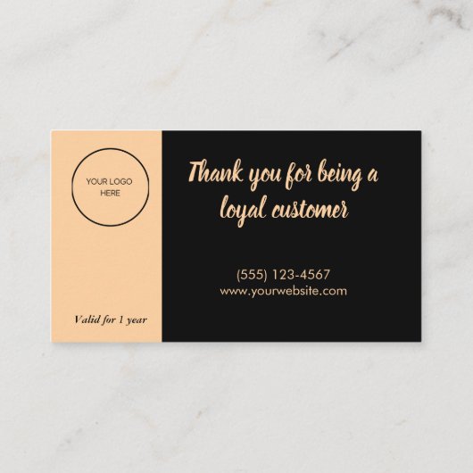 ロイヤリティカードの顧客保持戦略 名刺 (裏面)