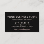 ロイヤリティカードまつげのメーキャップアーティストのばら色の金ゴールド ロイヤリティカード (裏面)