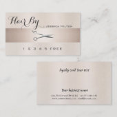 ロイヤリティカードエレガント光沢のある明るいハサミ ロイヤリティカード (正面/裏面)