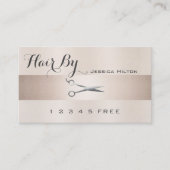 ロイヤリティカードエレガント光沢のある明るいハサミ ロイヤリティカード (正面)