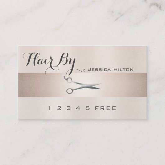 ロイヤリティカードエレガント光沢のある明るいハサミ ロイヤリティカード (正面)