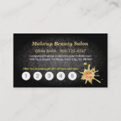 ロイヤリティカードカラフルな唇の化粧の美容院 ロイヤリティカード (裏面)