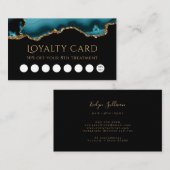 ロイヤリティカードティール(緑がかった色)及び金ゴールドゲート 名刺 (正面/裏面)