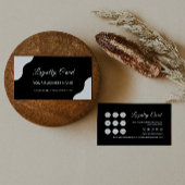 ロイヤリティカードテンプレート、白黒 ロイヤリティカード