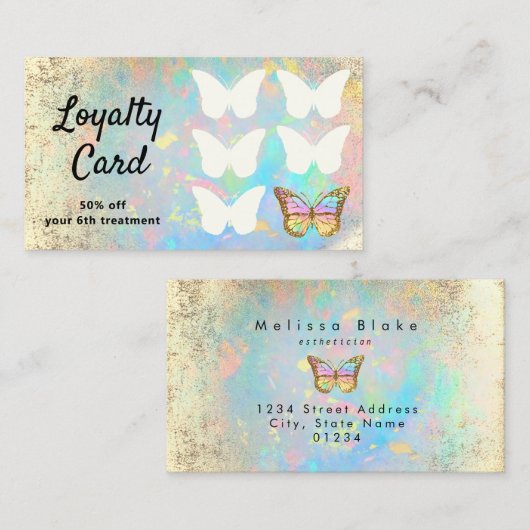 ロイヤリティカードバタフライ 名刺 (正面/裏面)