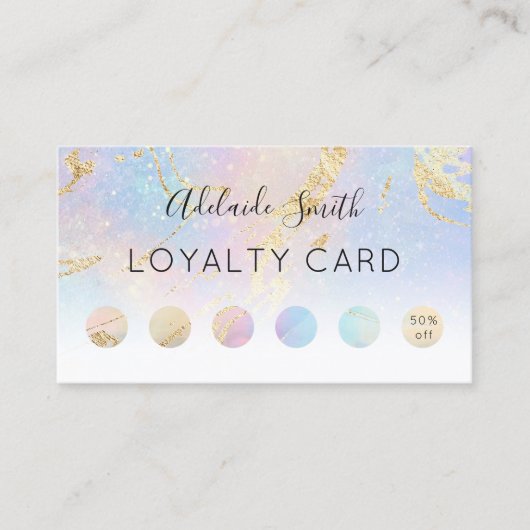 ロイヤリティカードパステルカラー抽象芸術 名刺 (正面)