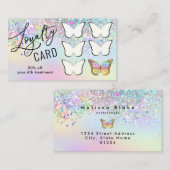 ロイヤリティカードパステルバタフライ 名刺 (正面/裏面)
