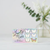 ロイヤリティカードパステルバタフライ 名刺 (スタンド正面)