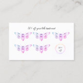 ロイヤリティカードパステル色ホログラフィフェイクックバグ 名刺 (裏面)