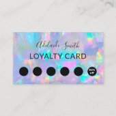 ロイヤリティカードパープルオパール宝石 名刺 (正面)