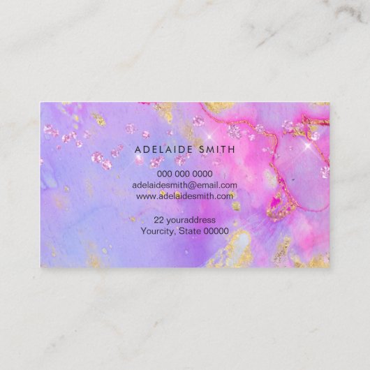 ロイヤリティカードパープルシェード 名刺 (裏面)