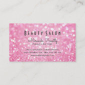 ロイヤリティカードピンクグリッター金ゴールドフローラメイクアップヘア ロイヤリティカード (裏面)