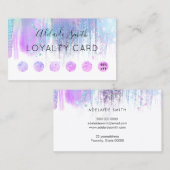 ロイヤリティカードフェイクホログラフィックパープル 名刺 (正面/裏面)