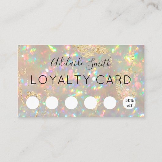 ロイヤリティカードブリリアントオパール 名刺 (正面)