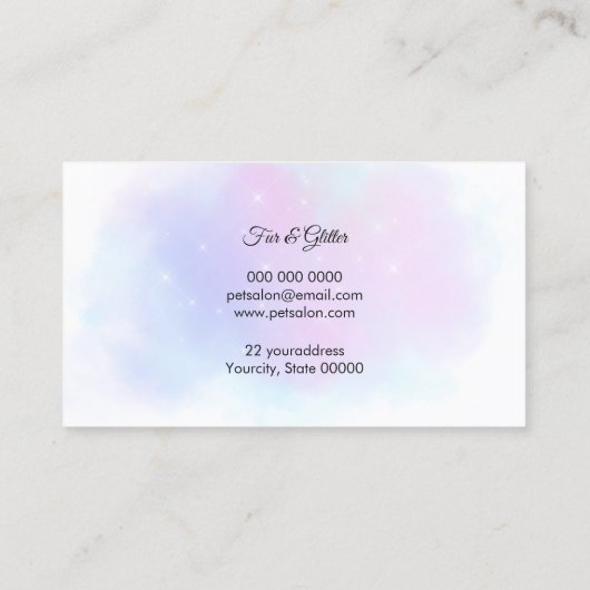 ロイヤリティカードペットグルーミング 名刺 (裏面)