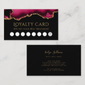 ロイヤリティカードマゼンタおよび金ゴールド酸 名刺 (正面/裏面)