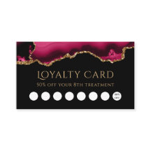 ロイヤリティカードマゼンタおよび金ゴールド酸