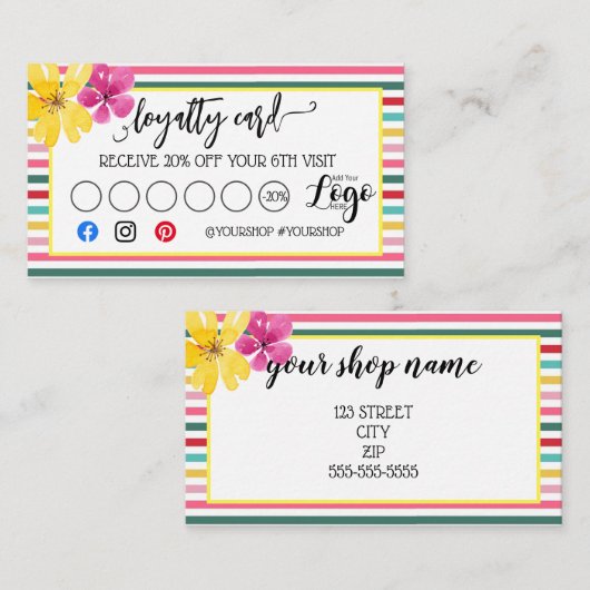 ロイヤリティカードマーケティング割引船 紹介カード (正面/裏面)