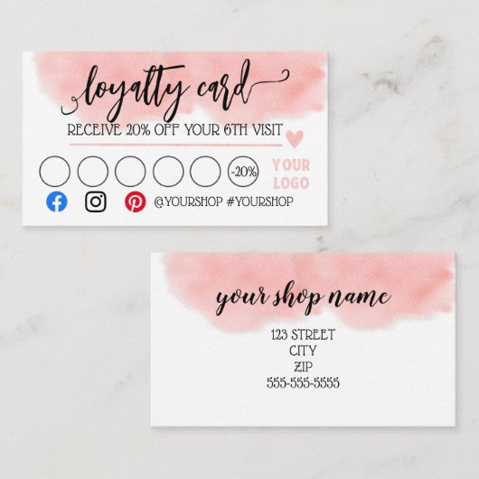 ロイヤリティカードマーケティング割引 紹介カード (正面/裏面)