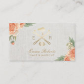 ロイヤリティカードメーキャップアーティストの金ゴールドの唇及びより乾燥したサロン ロイヤリティカード (正面)