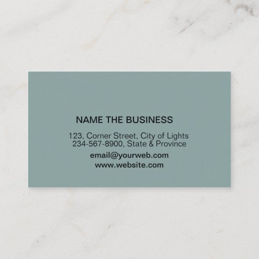 ロイヤリティカードヨガマッサージティール（緑がかった色）ヴィンテージロータス ロイヤリティカード (裏面)