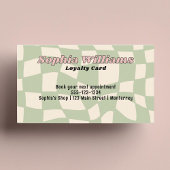 ロイヤリティカードレトログリーンチェック事業マーケティング ロイヤリティカード