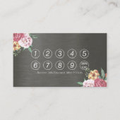 ロイヤリティカードヴィンテージフローラメイクアップ&美容師 ロイヤリティカード (正面)