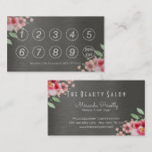 ロイヤリティカードヴィンテージフローラメイクアップ&美容師 ロイヤリティカード (正面/裏面)