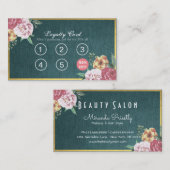 ロイヤリティカードヴィンテージフローラメイクアップ&美容師 ロイヤリティカード (正面/裏面)