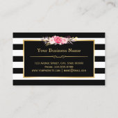 ロイヤリティカードヴィンテージ金ゴールドフローラ美しいサロン ロイヤリティカード (裏面)