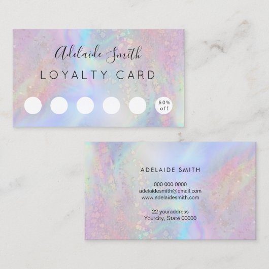 ロイヤリティカード抽象芸術勾配 名刺 (正面/裏面)