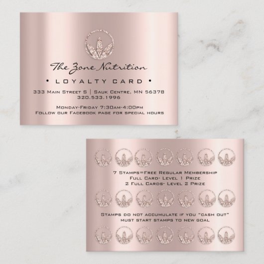 ロイヤリティカード栄養ヘルスハーブバラ21赤面 ロイヤリティカード (正面/裏面)