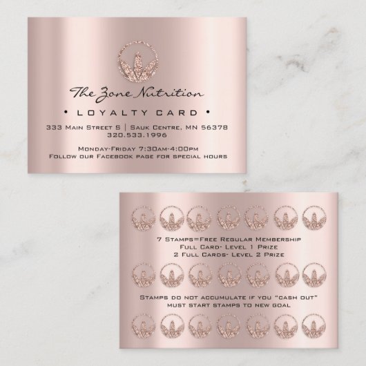 ロイヤリティカード栄養ヘルスハーブバラ21 ロイヤリティカード (正面/裏面)