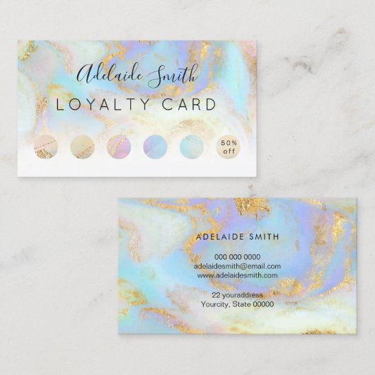 ロイヤリティカード流体大理石 名刺 (正面/裏面)
