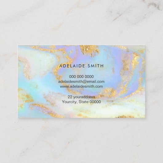 ロイヤリティカード流体大理石 名刺 (裏面)