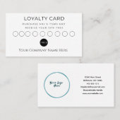 ロイヤリティカード白黒ミニマリストロゴ事業 名刺 (正面/裏面)