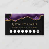 ロイヤリティカード紫色の瑪瑙 名刺 (正面)