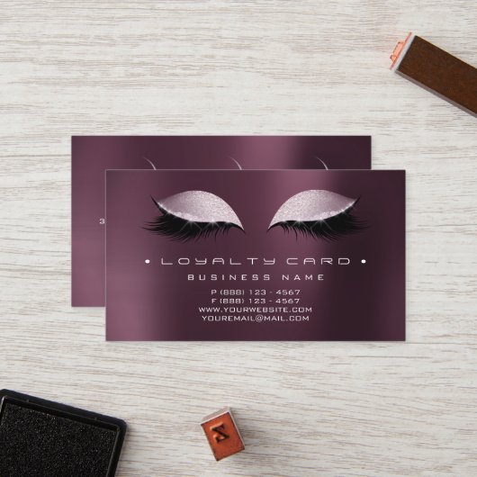 ロイヤリティカード美しいサロンメイクアップコーヒーノワール ロイヤリティカード (正面/裏面インサイチュ)