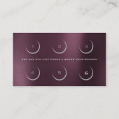 ロイヤリティカード美しいサロンメイクアップコーヒーノワール ロイヤリティカード (裏面)