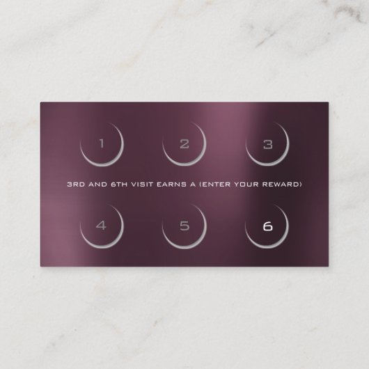 ロイヤリティカード美しいサロンメイクアップコーヒーノワール ロイヤリティカード (裏面)