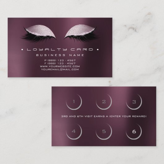ロイヤリティカード美しいサロンメイクアップコーヒーノワール ロイヤリティカード (正面/裏面)