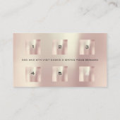 ロイヤリティカード美しいサロンメイクアップパウダーバラピンク ロイヤリティカード (裏面)