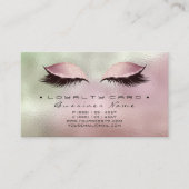 ロイヤリティカード美しいサロンメイクアップ赤面バラグリーン ロイヤリティカード (正面)