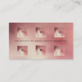 ロイヤリティカード美しいサロン化粧ガラスバラ金ゴールド ロイヤリティカード (裏面)