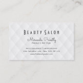 ロイヤリティカード金ゴールドフローラホワイトレザーヘアメイクアップ ロイヤリティカード (裏面)