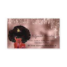 ロイヤリティカード10パンチカーリーヘアドリップバラAlyaa