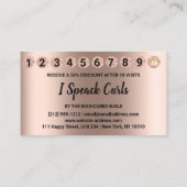 ロイヤリティカード10パンチカーリーヘアドリップブルゴーニュ 名刺 (裏面)