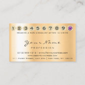 ロイヤリティカード10パンチクラウンコーラル金ゴールドQR写真 名刺 (裏面)