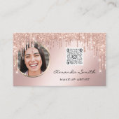 ロイヤリティカード10パンチクラウンシルバーQRロゴフォト 名刺 (正面)