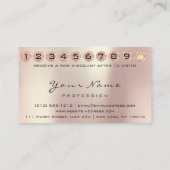 ロイヤリティカード10パンチクラウンバラ金ゴールドQR写真 名刺 (裏面)